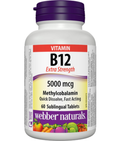 Webber Naturals Extra Strength Vitamin B12 5000mcg