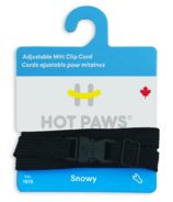 Cordon de serrage réglable pour moufles Hot Paws, noir