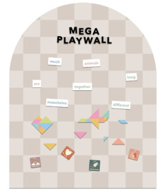 Cherrypick Mega Magic Playwall Arch Magnetic Wall Decal Neutral Check