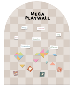 Cherrypick Mega Magic Playwall Arch Magnetic Wall Decal Neutral Check