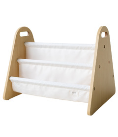 3 Sprouts Double Sided Portable Book Rack Cream