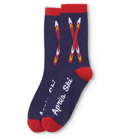 Hatley Little Blue House Women's Crew Sock Apres Ski