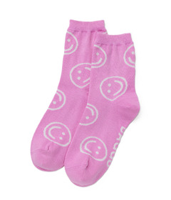 BAGGU Crew Sock Pink Happy