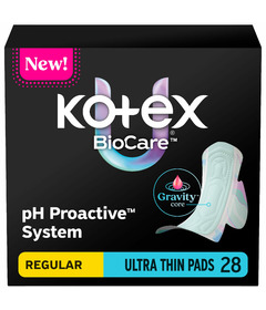 U by KOTEX BioCare Ultra-Thin Winged Regular Pads