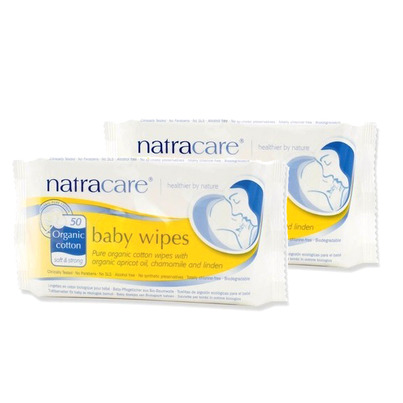 Natracare Organic Cotton Baby Wipes - Buy 2 Save 30%