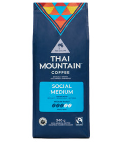 Thai Mountain Coffee Social Medium Blend Medium Roast Whole Bean