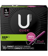 U by Kotex Click Compact Tampons, Super Unscented