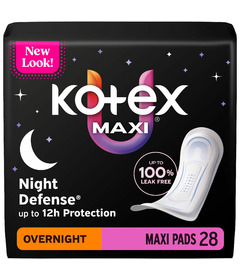U by KOTEX Core Maxi Non-Winged Overnight Pads