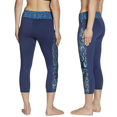 Gaiam Women's Capri Yoga Pants - Performance Spandex Compression Legging 