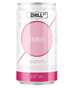 Chill Street Non-Alcoholic Wine Spritzer Rose Raspberry 