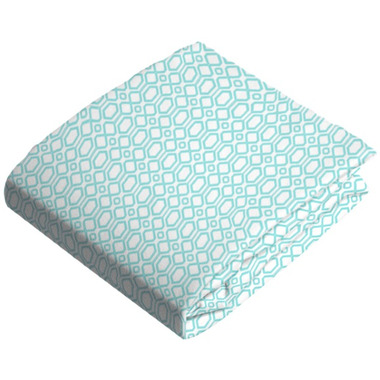 Kushies Flannel Fitted Crib Sheet Octagon Turquoise Kushies Flannel Fitted Crib Sheet Octagon Turquoise