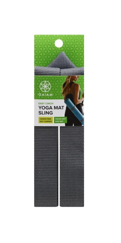 Gaiam Easy-Cinch Yoga Mat Sling - Durable Carrying Strap for Yoga Mat with  Metal D-Rings for Secure Fit (No Mat Included)