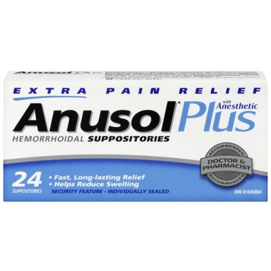 Anusol Plus Extra Pain Relief Hemorrhoidal Suppositories Anusol Plus Extra Pain Relief Hemorrhoidal Suppositories