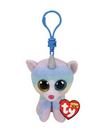 Ty Peluche porte-clés Heather le chat, collection Beanie Boo