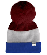 Headster Kids Tricolor Beanie Lined With Fleece Royal