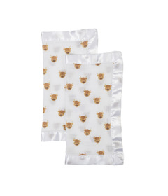Lulujo Security Blankets Muslin Cotton Highland Cow