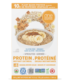 One Degree Organics Sprouted Protein Instant Oatmeal Banana Brown Sugar