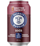 Thirsty Buddha Soda prébiotique à faible teneur en sucre Docteur Thirsty