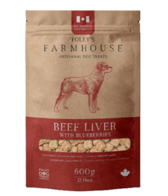 Foley's Farmhouse Artisanal Dog Treats Beef Liver with Blueberries