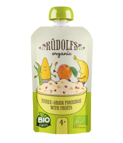 Rudolfs Organic Three-Grain Porridge with Fruits