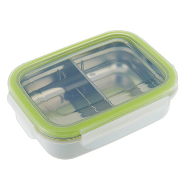 Innobaby Keepin\' Fresh Kids Stainless Divided Bento Green Innobaby Keepin\' Fresh Kids Stainless Divided Bento Green