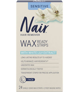 Nair Wax Ready-Strips au lys blanc apaisant