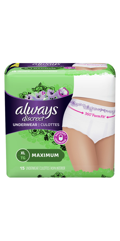 Buy Always Discreet Incontinence Underwear Maximum XL at Well