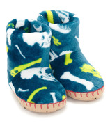 Chaussons en polaire pelucheux Hatley pour enfants, motif dinosaures fossiles