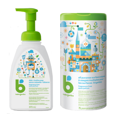 Buy Babyganics Fragrance Free All Purpose Surface Wipes Dish
