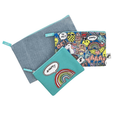 Yoobi Zip Pouch Doodles & Denim Yoobi Zip Pouch Doodles & Denim
