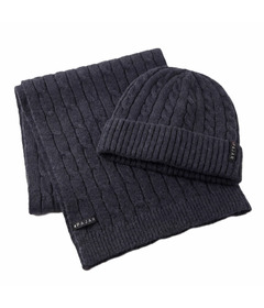 Pajar Alma Hat with Matching Scarf Set Black