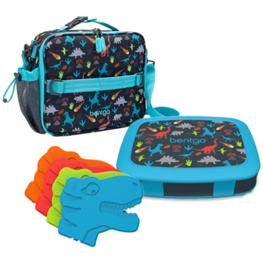 Bentgo Buddies Reusable Ice Packs - Slim Ice Packs for Lunch Boxes, Lunch Bags and Coolers - Multicolored  (Dinosaur)