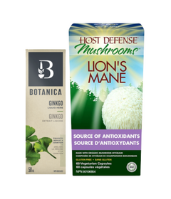 Botanica Ginkgo & Host Defense Lion's Mane Brain Bundle