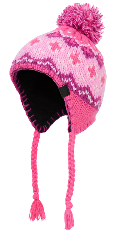 帽子 Holiday limited knit cap pink Mid-Season Knit Hat Brown Pink - Deux par Deux