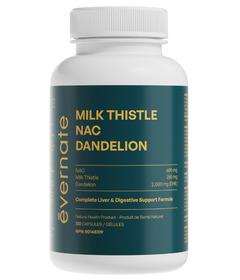 Evernate Liver Detox Milk Thistle, NAC & Dandelion Root