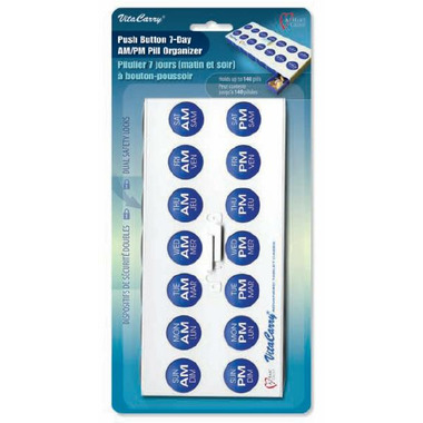 VitaCarry 7-Day Push Button AM/PM Pill Organizer VitaCarry 7-Day Push Button AM/PM Pill Organizer