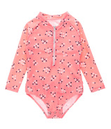 Snapper Rock Ditsy Coral Baby Ls Surf Suit