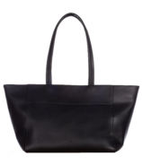 ela Medium Zipper Tote Black