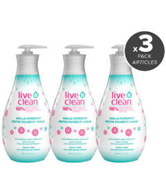 Live Clean Moisturizing Liquid Hand Soap Vanilla Peppermint Bundle