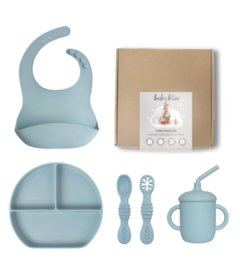 Baby Bliss Infant Feeding Set Dusty Teal