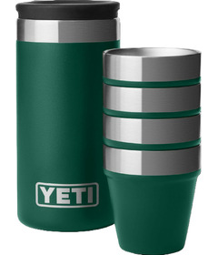 YETI Shot Glasses & Case Black Forest Green