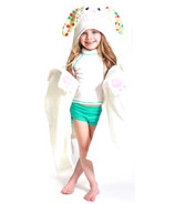 ZOOCCHINI Kids Plush Terry Hooded Bath Towel Bella Bunny