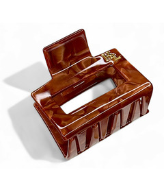HoneyLux Ecofriendly Acetate Midi Claw Clip Chocolate