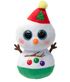 Ty Inc Beanie Boos Bobble with Christmas Hat And Ornaments