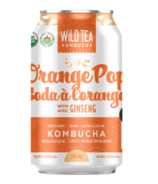 Wild Tea Kombucha Orange Pop with Ginseng