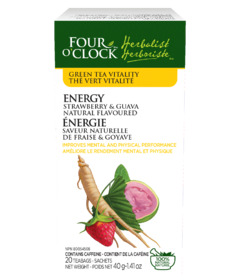 image of Four O'Clock Herbalist Green Tea Energy Strawberry & Guava with sku:331440