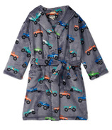 Hatley Kids Fuzzy Fleece Robe Monster Trucks