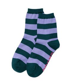 BAGGU Crew Sock Malachite Stripe
