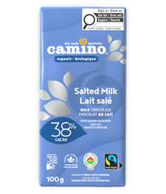 Camino Milk Chocolate Bar Salted Milk 38% Cacao