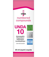 UNDA Numbered Compounds UNDA 10 Préparation Homéopathique